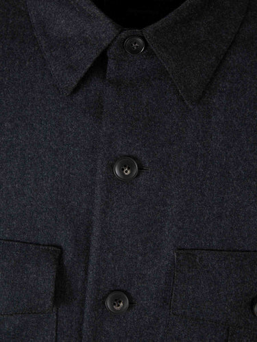 Canali Hombre Barcelona Sobrecamisa Lana color Azul Noche sku 513-000207 01 - Foto 3
