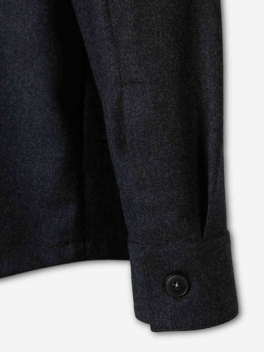 Canali Hombre Barcelona Sobrecamisa Lana color Azul Noche sku 513-000207 01 - Foto 4
