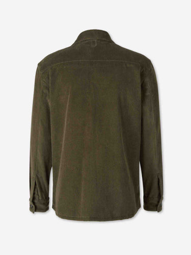 Canali Hombre Barcelona Sobrecamisa Pana Algodón color Verde Militar sku 513-000208 01 - Foto 2