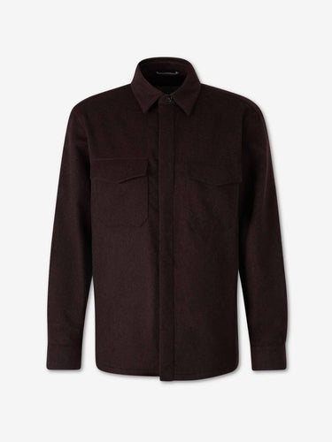 Canali Hombre Barcelona Sobrecamisa Casmere color Marrón Oscuro sku 513-000209 01 - Foto 1