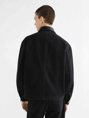 Lemaire Hombre Barcelona Chaqueta Denim Algodón color Negro sku 513-000218 01 - Foto 3