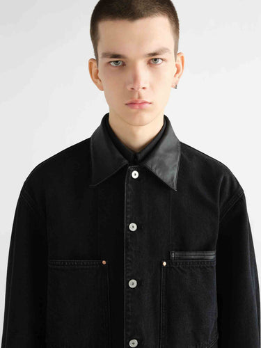 Lemaire Hombre Barcelona Chaqueta Denim Algodón color Negro sku 513-000218 01 - Foto 5
