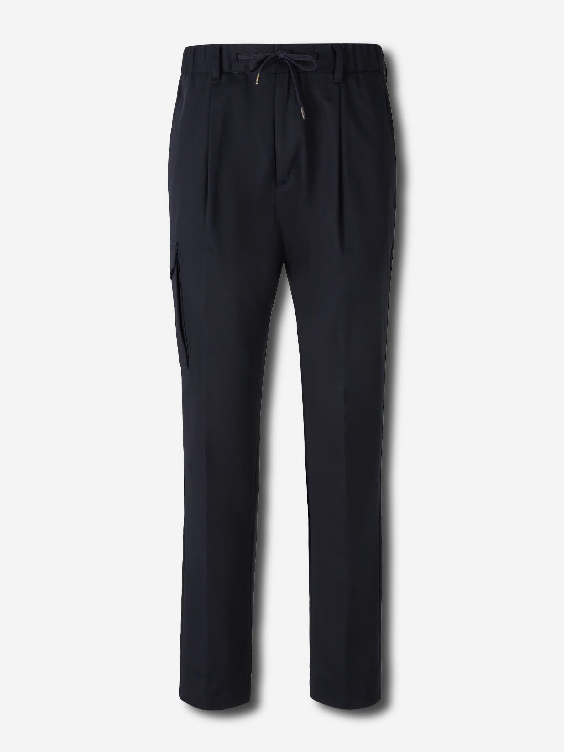 Herno Hombre Barcelona Pantalones Cargo Lona color Azul Noche sku 521-003337 02 - Foto 1