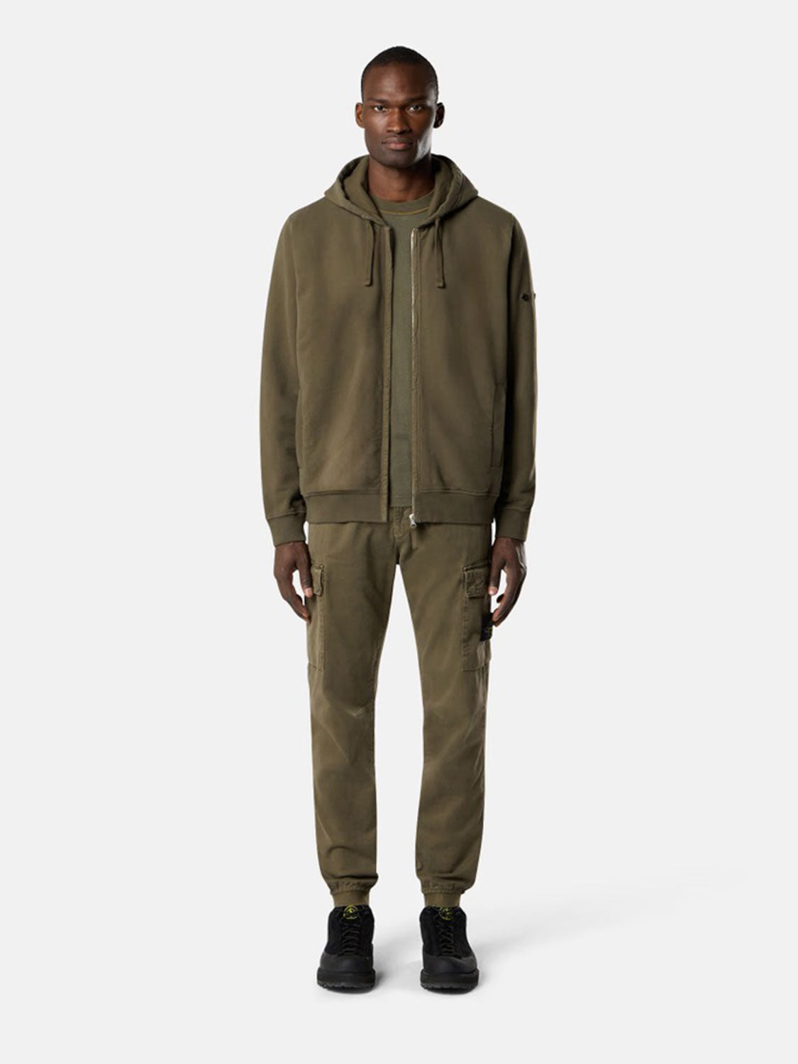 Stone Island Hombre Barcelona Pantalones Cargo Stretch color Verde Militar sku 521-003378 02 - Foto 2