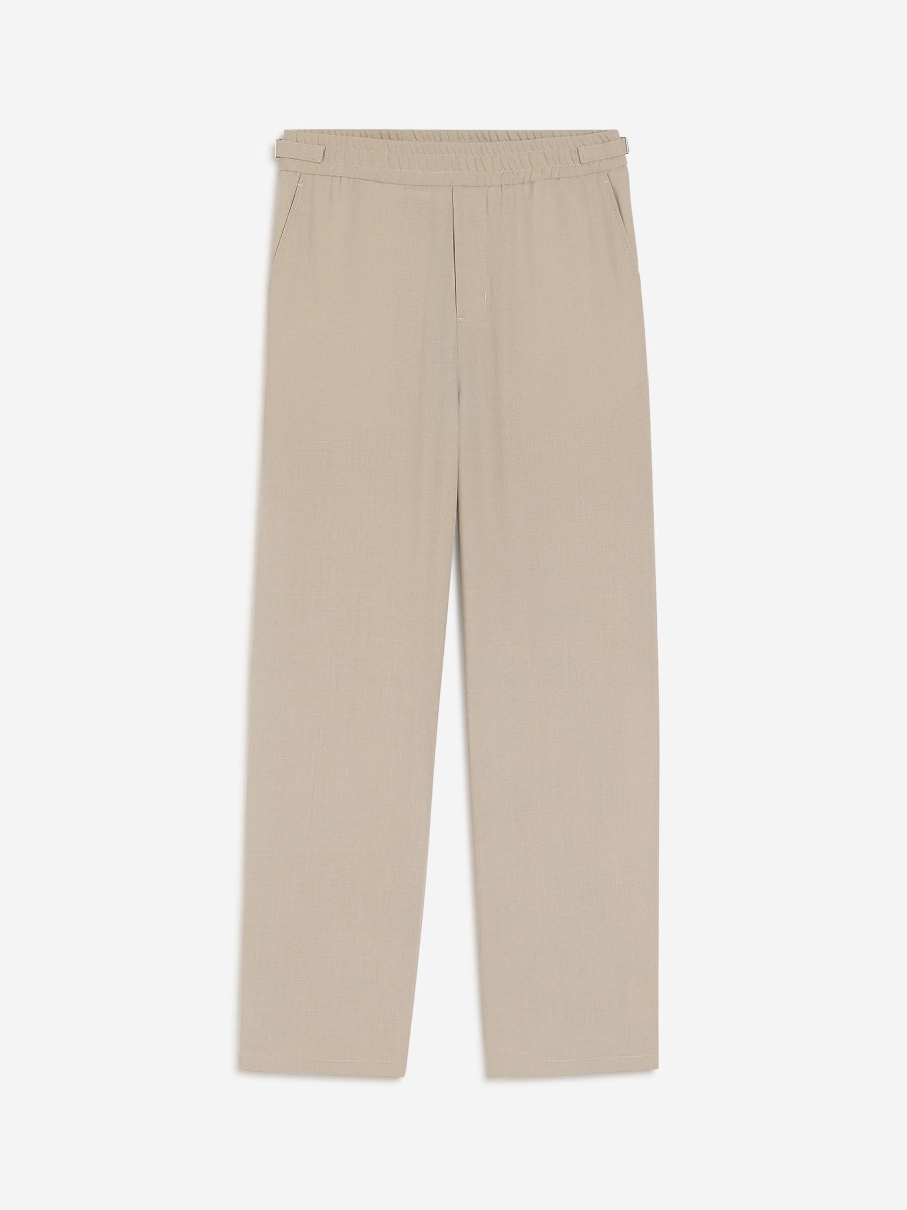 Ami Paris Hombre Barcelona Pantalones Elásticos Lana color Camel sku 521-003412 02 - Foto 1
