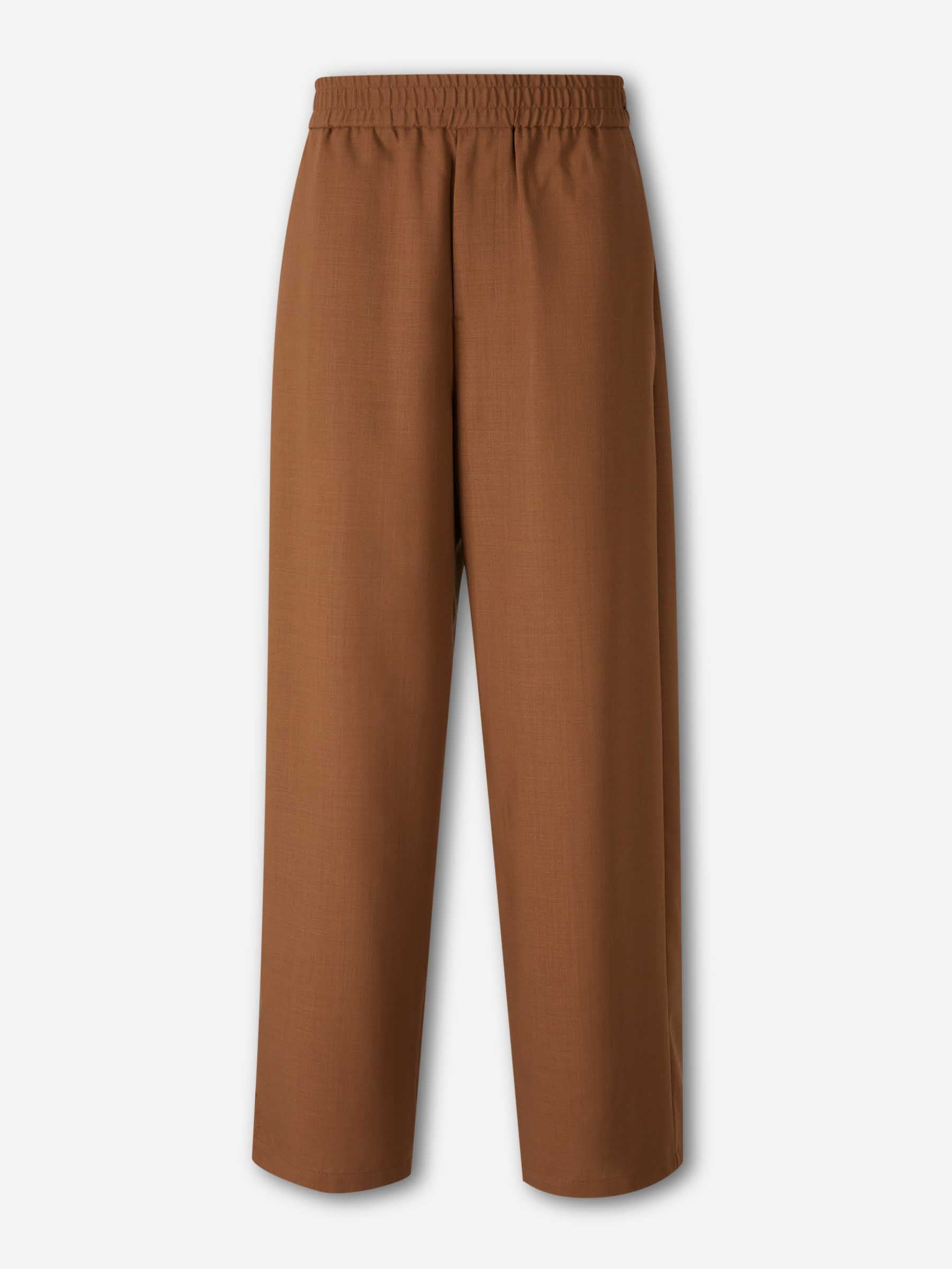 Ami Paris Hombre Barcelona Pantalones Elásticos Lana color Marrón sku 521-003412 03 - Foto 1