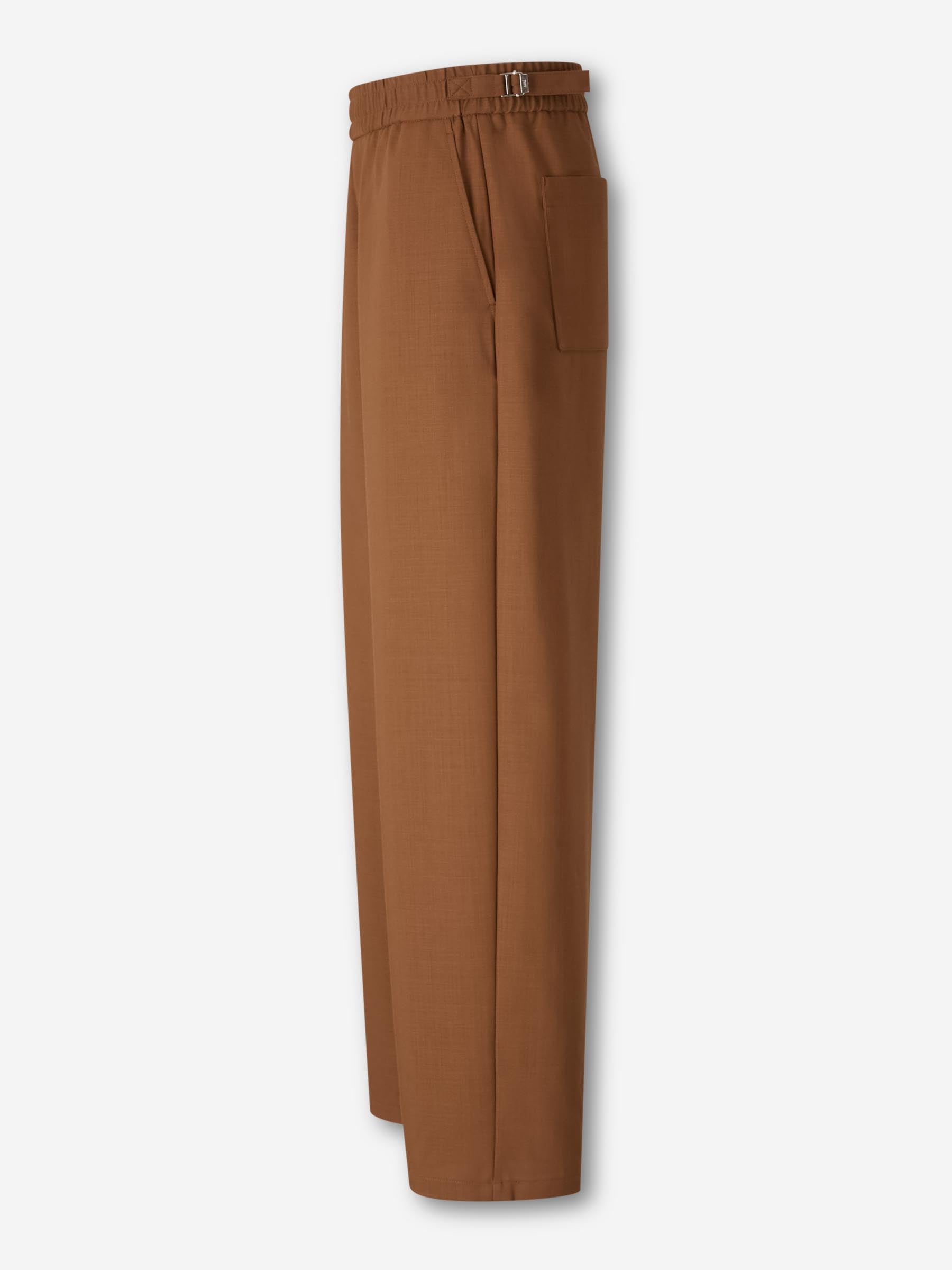 Ami Paris Hombre Barcelona Pantalones Elásticos Lana color Marrón sku 521-003412 03 - Foto 2