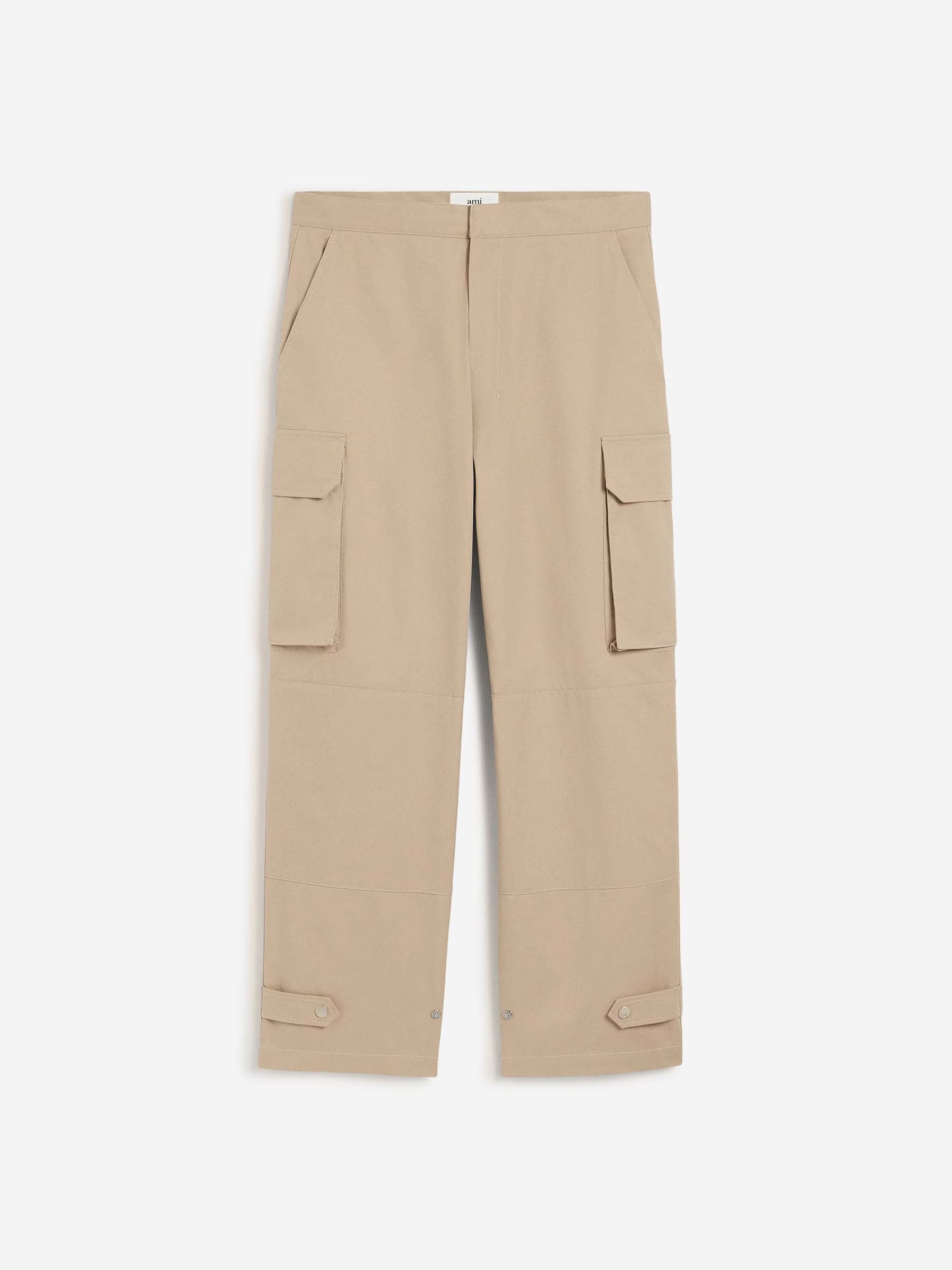 Ami Paris Hombre Barcelona Pantalones Cargo Algodón color Beige sku 521-003413 01 - Foto 1