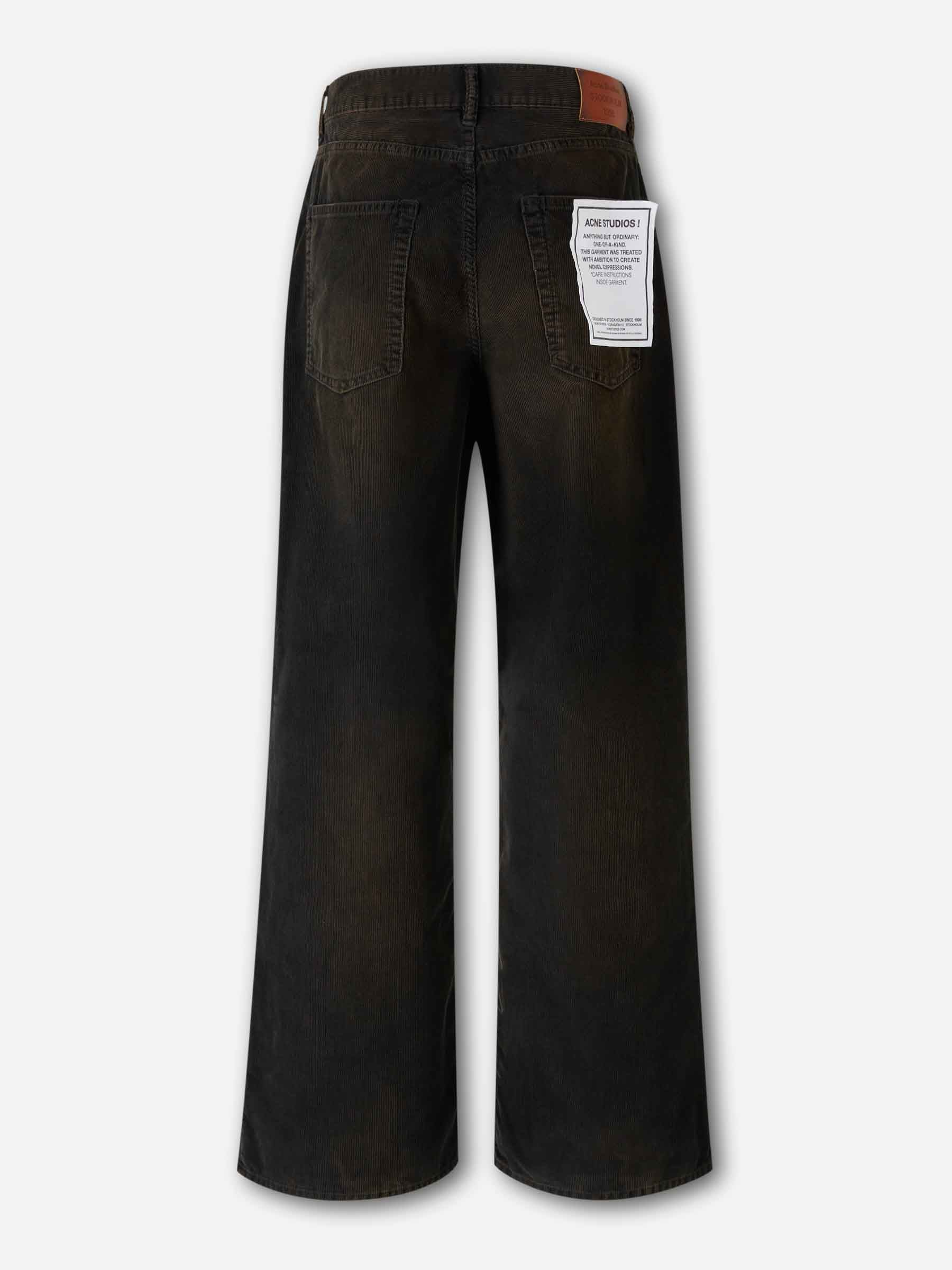 Acne Studios Hombre Barcelona Pantalones Anchos Pana color Marrón Oscuro sku 521-003437 01 - Foto 2
