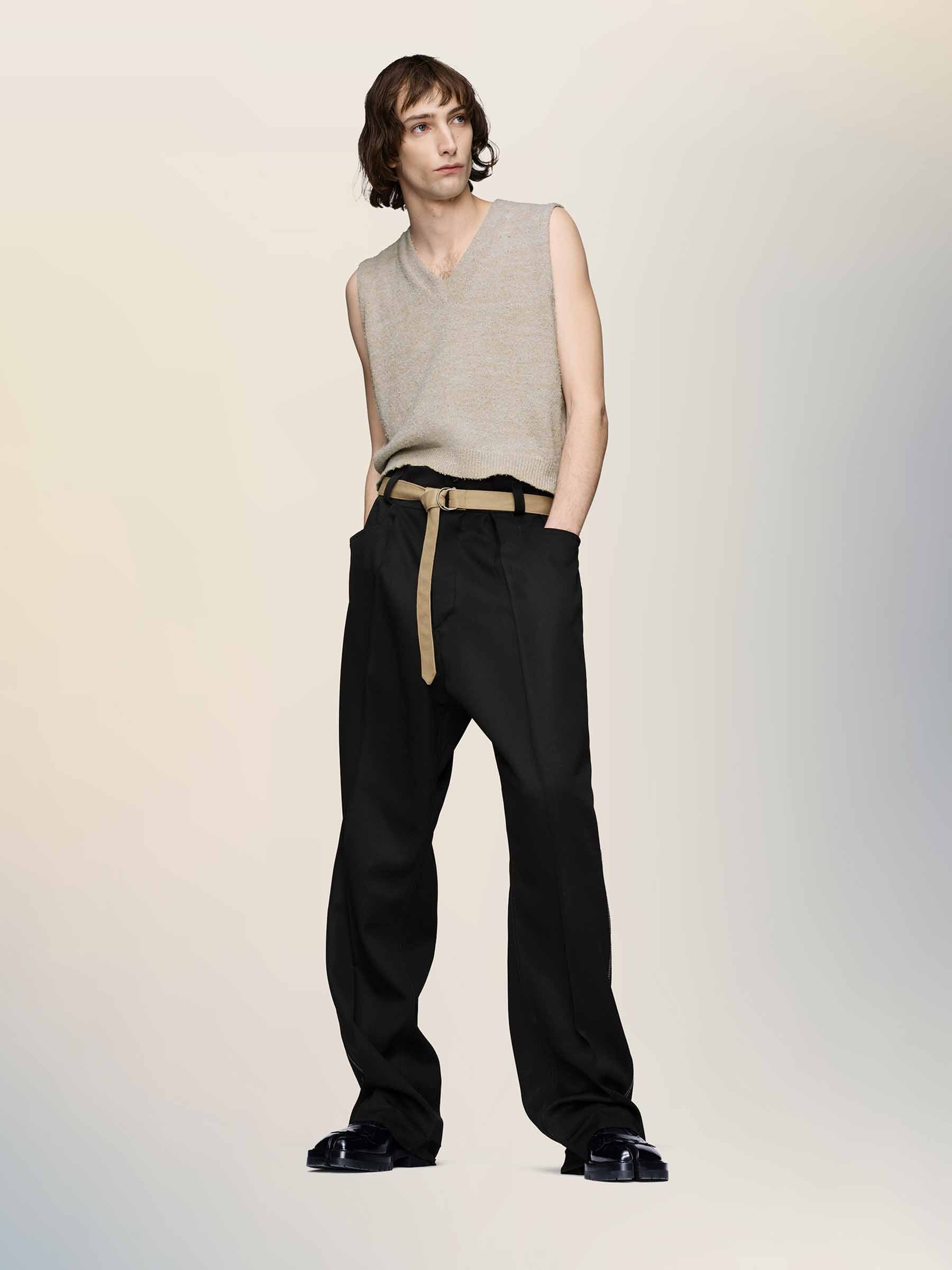 Maison Margiela Hombre Barcelona Pantalones de Vestir Lana color Negro sku 521-003438 01 - Foto 2