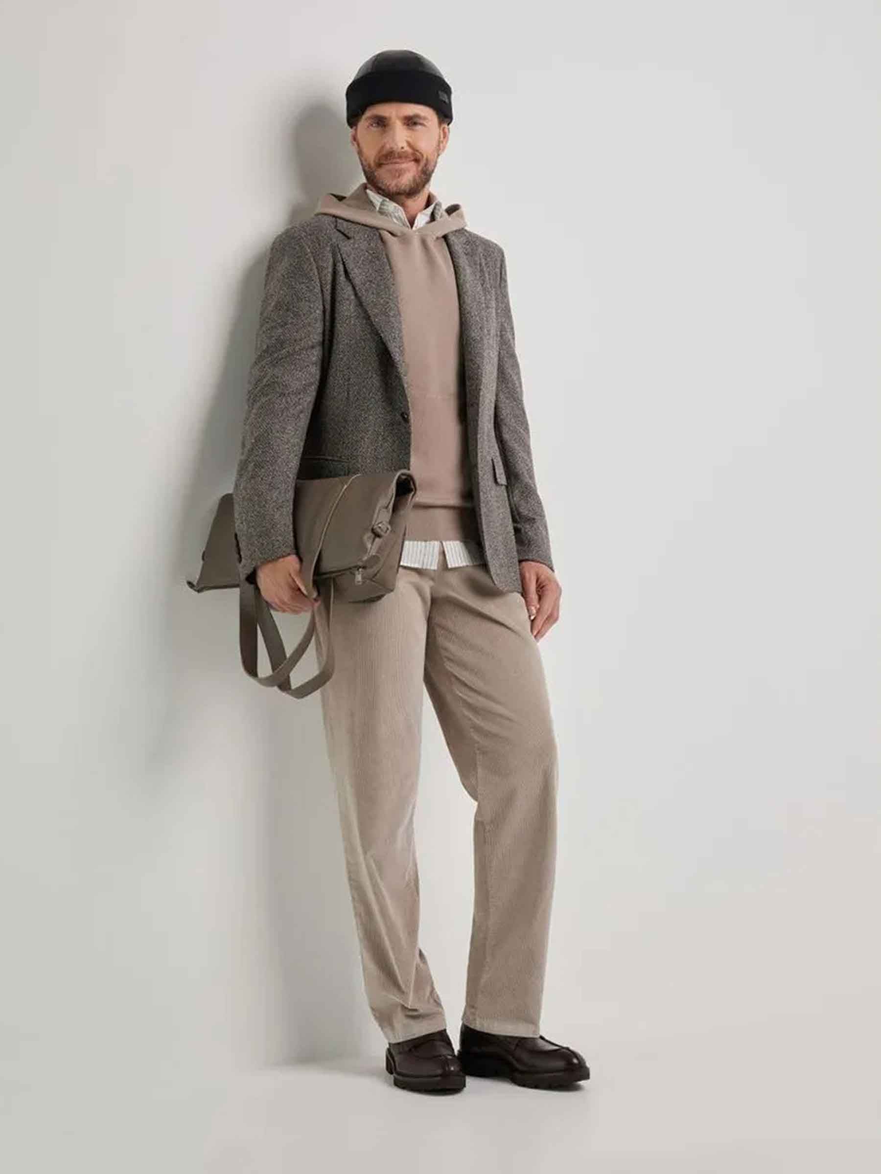 Canali Hombre Barcelona Pantalones Rectos Pana color Beige sku 521-003482 01 - Foto 2