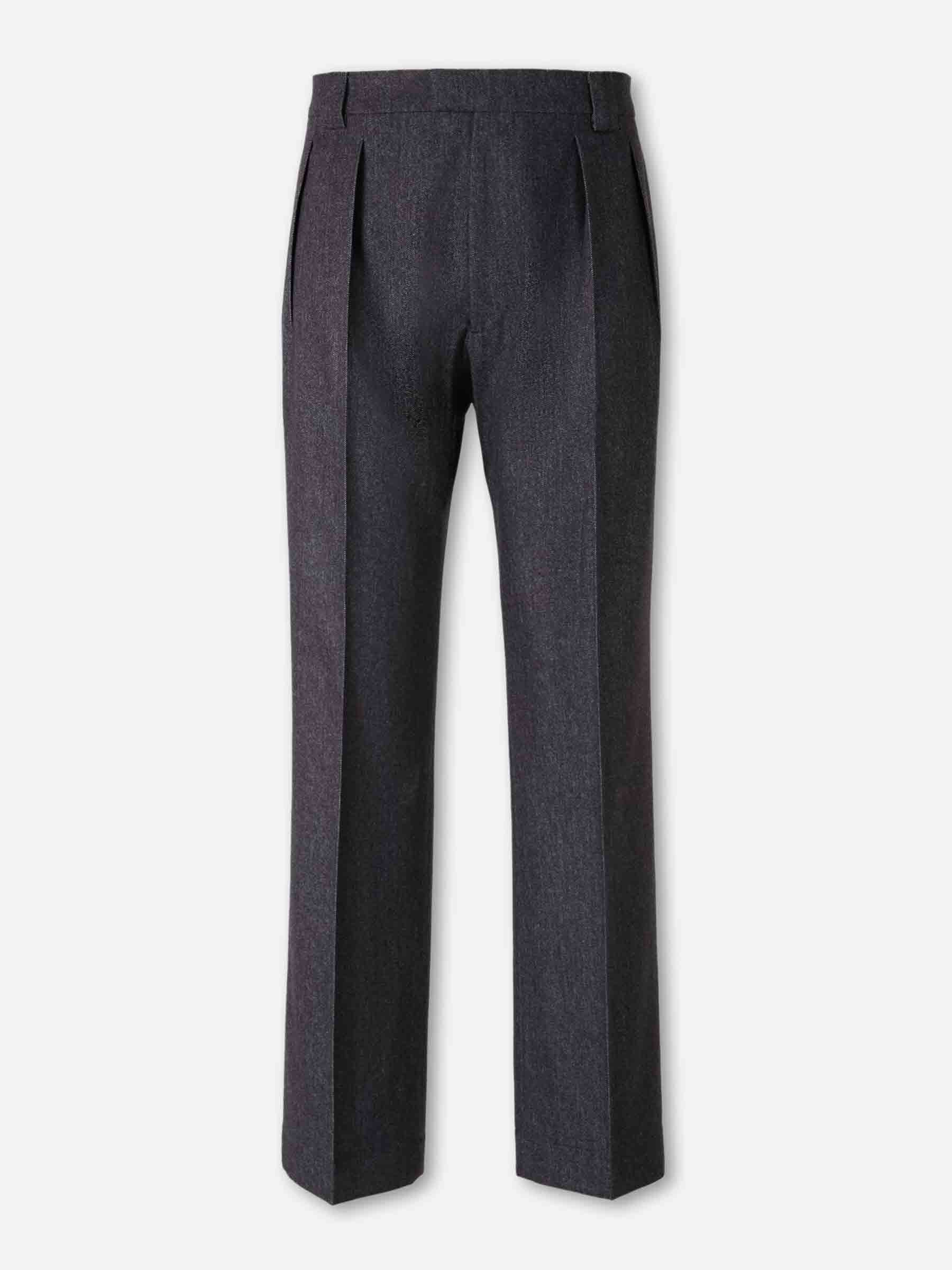 Berwich Hombre Barcelona Pantalones Vestir Lana color Gris Antracita sku 521-003492 01 - Foto 1
