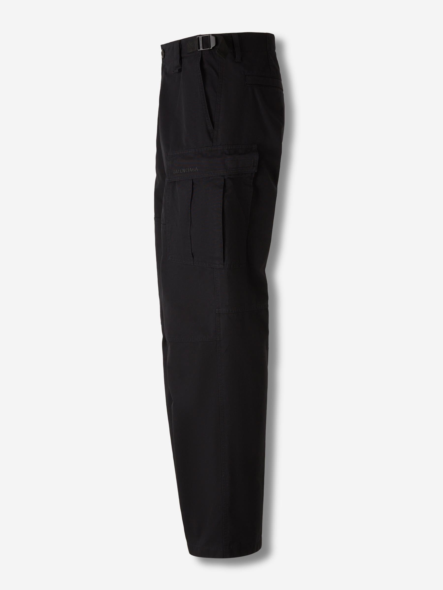 Balenciaga Hombre Barcelona Pantalones Anchos Cargo color Negro sku 521-003504 01 - Foto 2