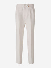 Brunello Cucinelli Hombre Barcelona Pantalones Lino Rectos color Marfil sku 521-003563 01 - Foto 1