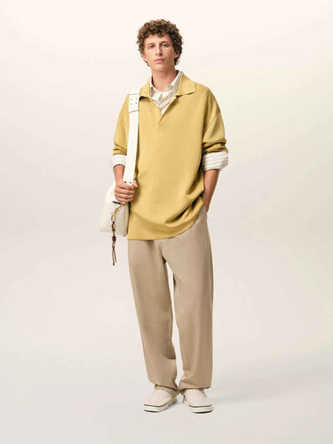Ami Paris Hombre Barcelona Pantalones Anchos color Camel sku 521-003578 01 - Foto 2