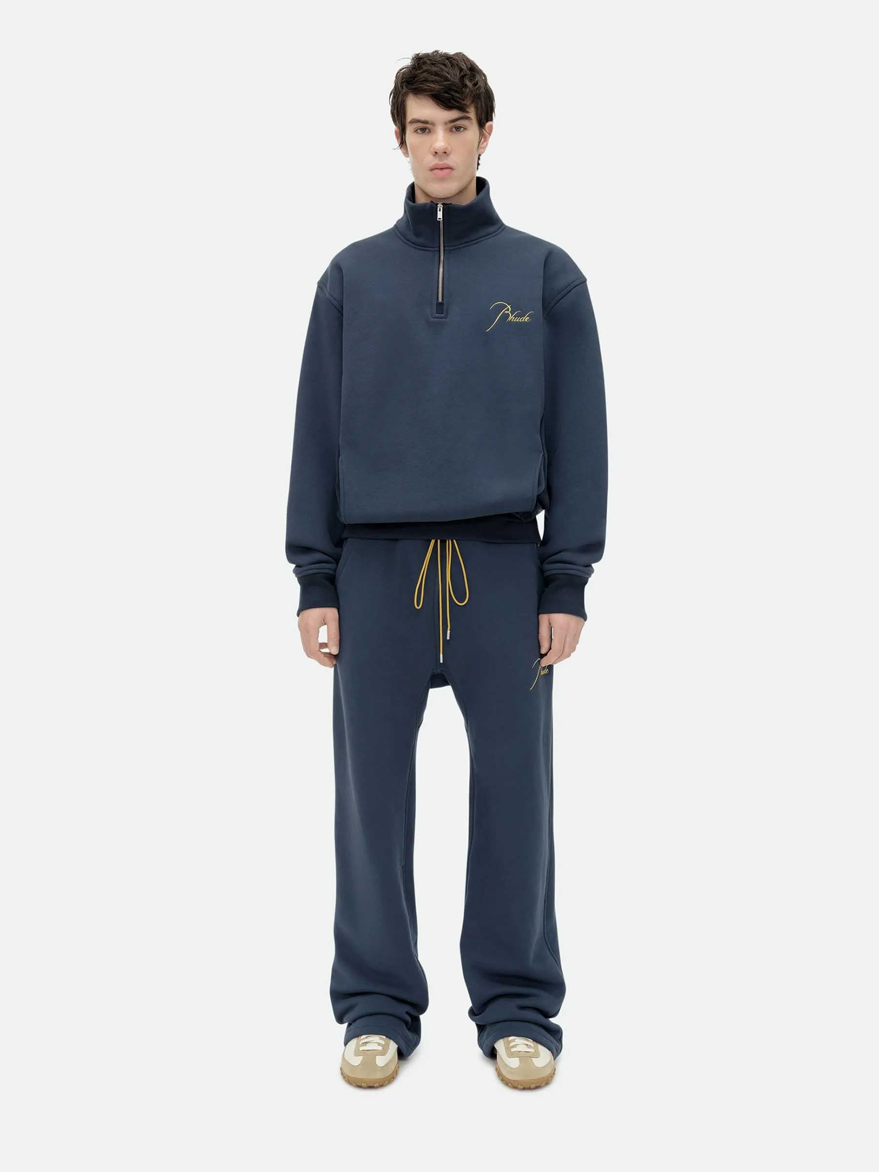 Rhude Hombre Barcelona Pantalones Deportivos Algodón color Azul Marino sku 521-003602 01 - Foto 2