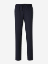 Canali Hombre Barcelona Pantalones Rectos Lyocell color Azul Noche sku 521-003618 01 - Foto 1
