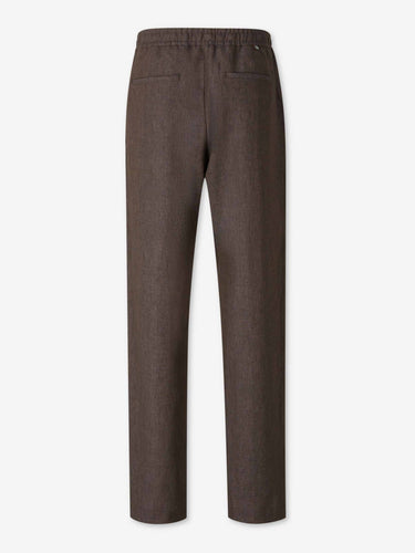 Canali Hombre Barcelona Pantalones Rectos Lino color Marrón Oscuro sku 521-003619 01 - Foto 2