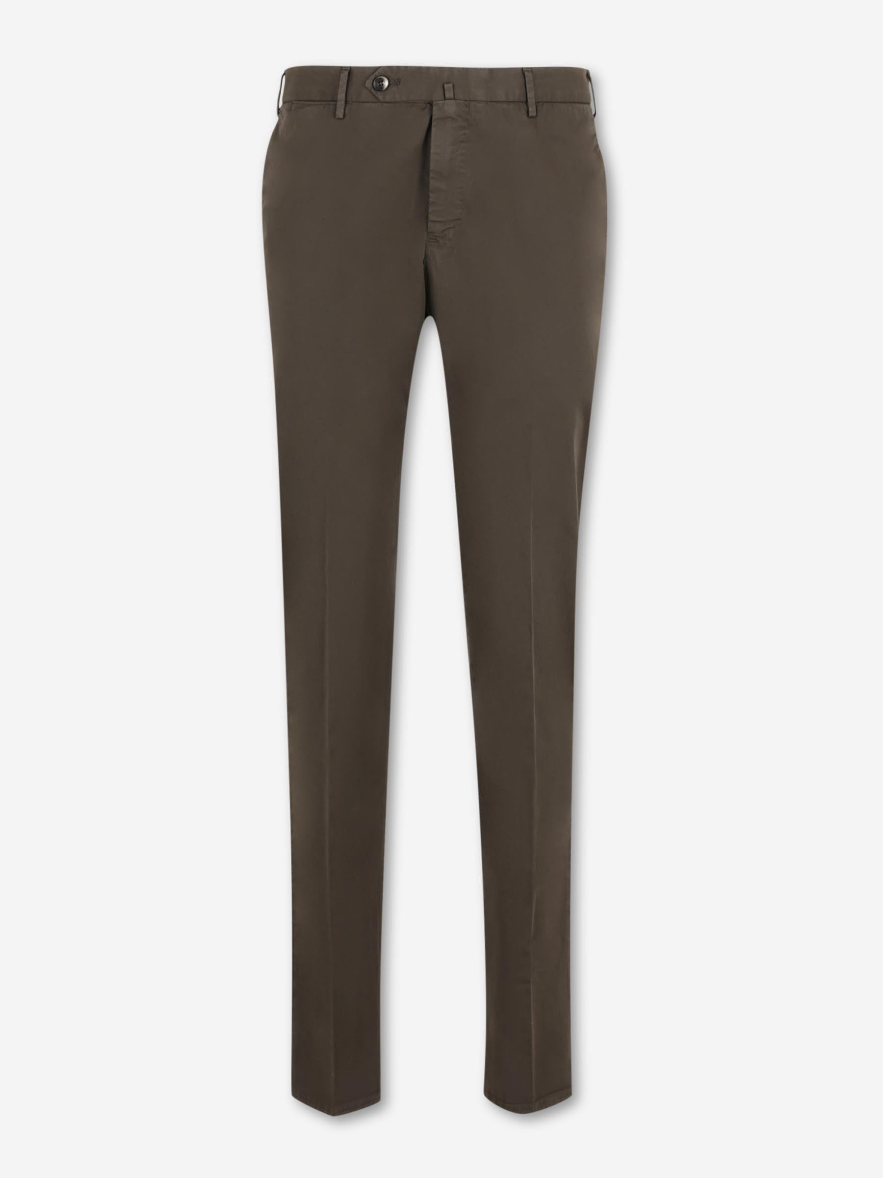 PT01 Hombre Barcelona Pantalones Chinos Algodón color Marrón Oscuro sku 521-003623 06 - Foto 1