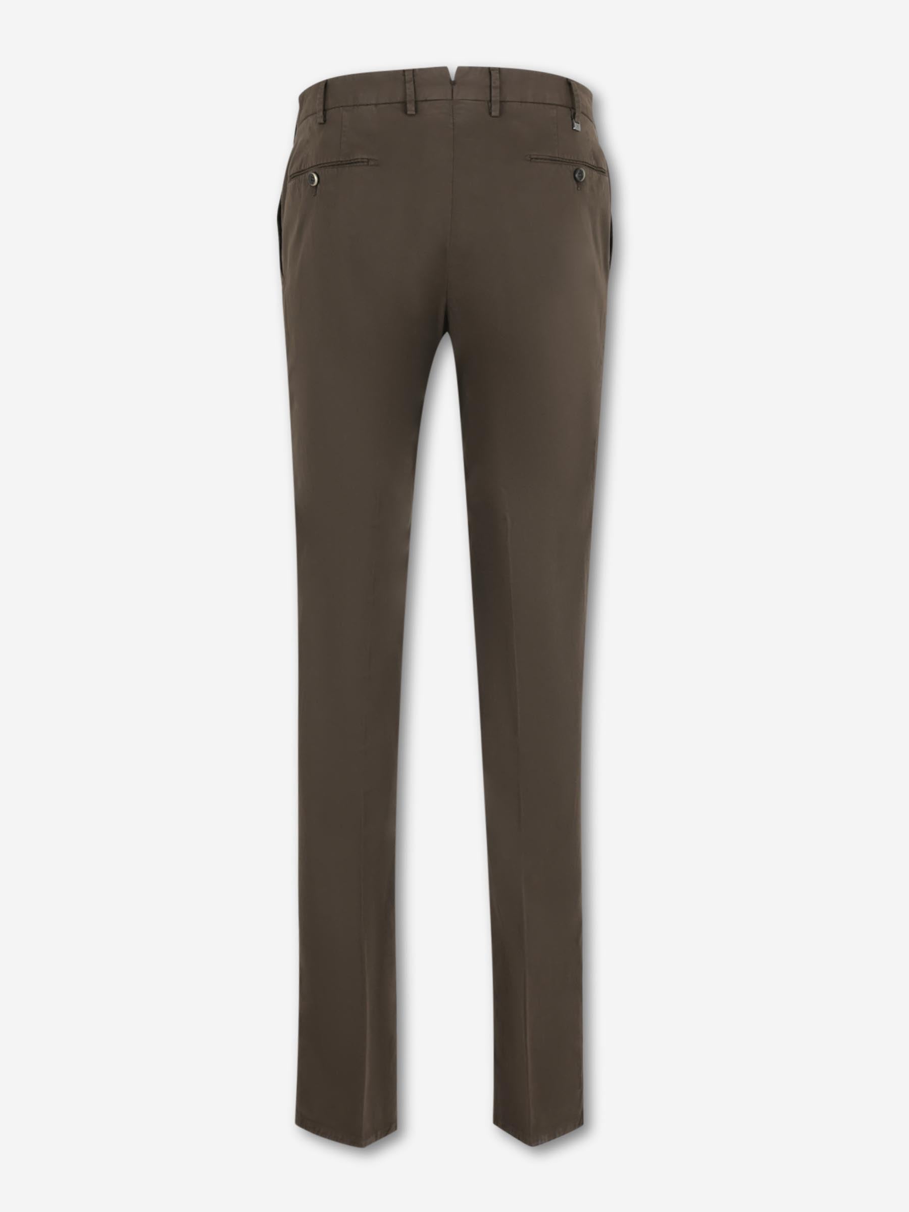 PT01 Hombre Barcelona Pantalones Chinos Algodón color Marrón Oscuro sku 521-003623 06 - Foto 2