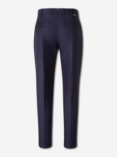 PT01 Hombre Barcelona Pantalones Rectos Pinzas color Azul Noche sku 521-003626 02 - Foto 2