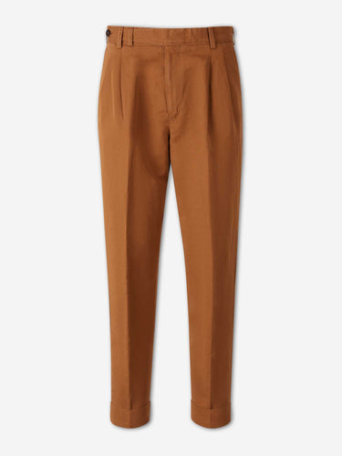 PT01 Hombre Barcelona Pantalones Rectos Pinzas color Caramelo sku 521-003627 02 - Foto 1