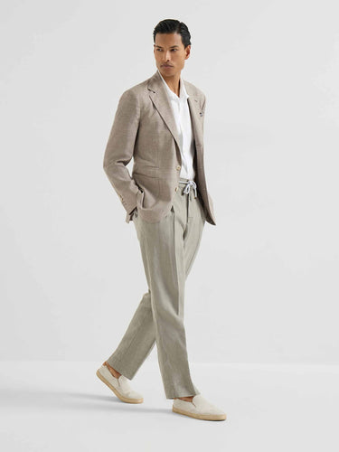 Brunello Cucinelli Hombre Barcelona Pantalones Rectos Lino color Beige sku 521-003628 01 - Foto 2