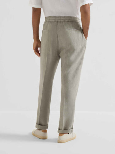 Brunello Cucinelli Hombre Barcelona Pantalones Rectos Lino color Beige sku 521-003628 01 - Foto 3