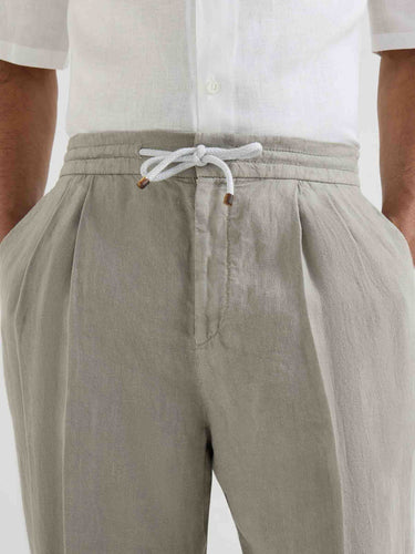 Brunello Cucinelli Hombre Barcelona Pantalones Rectos Lino color Beige sku 521-003628 01 - Foto 4