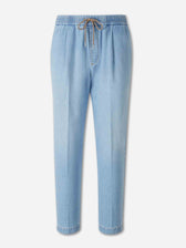 Jacob Cohën Hombre Barcelona Pantalones Fluido Lino color Azul Celeste sku 521-003634 01 - Foto 1