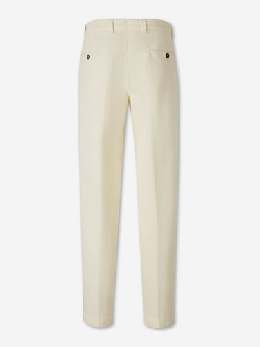 Santa Eulalia Hombre Barcelona Pantalones Chinos Lino color Crema sku 521-003636 01 - Foto 2