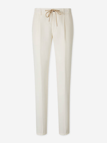 Santa Eulalia Hombre Barcelona Pantalones Rectos Pinzas color Marfil sku 521-003637 06 - Foto 1