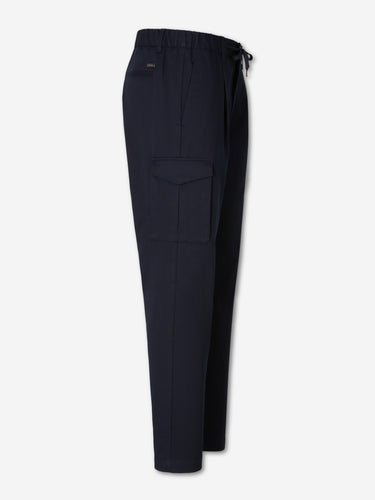 Herno Hombre Barcelona Pantalones Rectos Algodón color Azul Marino sku 521-003668 02 - Foto 2