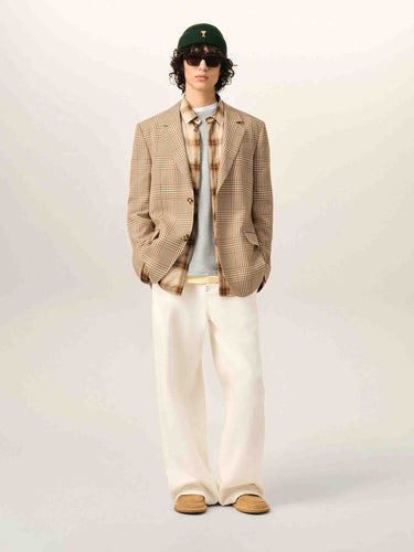 Ami Paris Hombre Barcelona Jeans Anchos Algodón color Beige sku 521-003674 01 - Foto 2