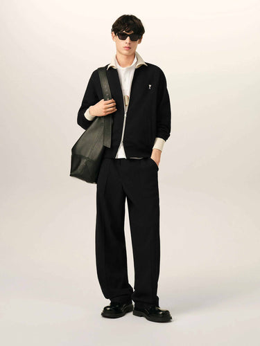 Ami Paris Hombre Barcelona Pantalones Lana Cintura Elástica color Negro sku 521-003676 01 - Foto 2