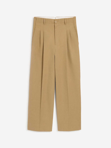 Ami Paris Hombre Barcelona Pantalones Carrot Lino color Camel sku 521-003678 01 - Foto 1