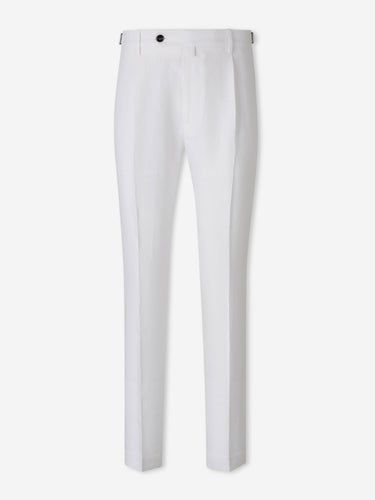 Berwich Hombre Barcelona Pantalones Chinos Lino color Marfil sku 521-003736 01 - Foto 1
