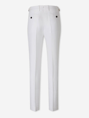 Berwich Hombre Barcelona Pantalones Chinos Lino color Marfil sku 521-003736 01 - Foto 2