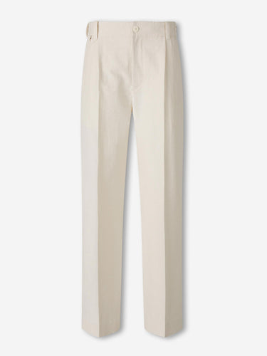 Jacquemus Hombre Barcelona Pantalones de Vestir Croisère color Marfil sku 521-003785 01 - Foto 1