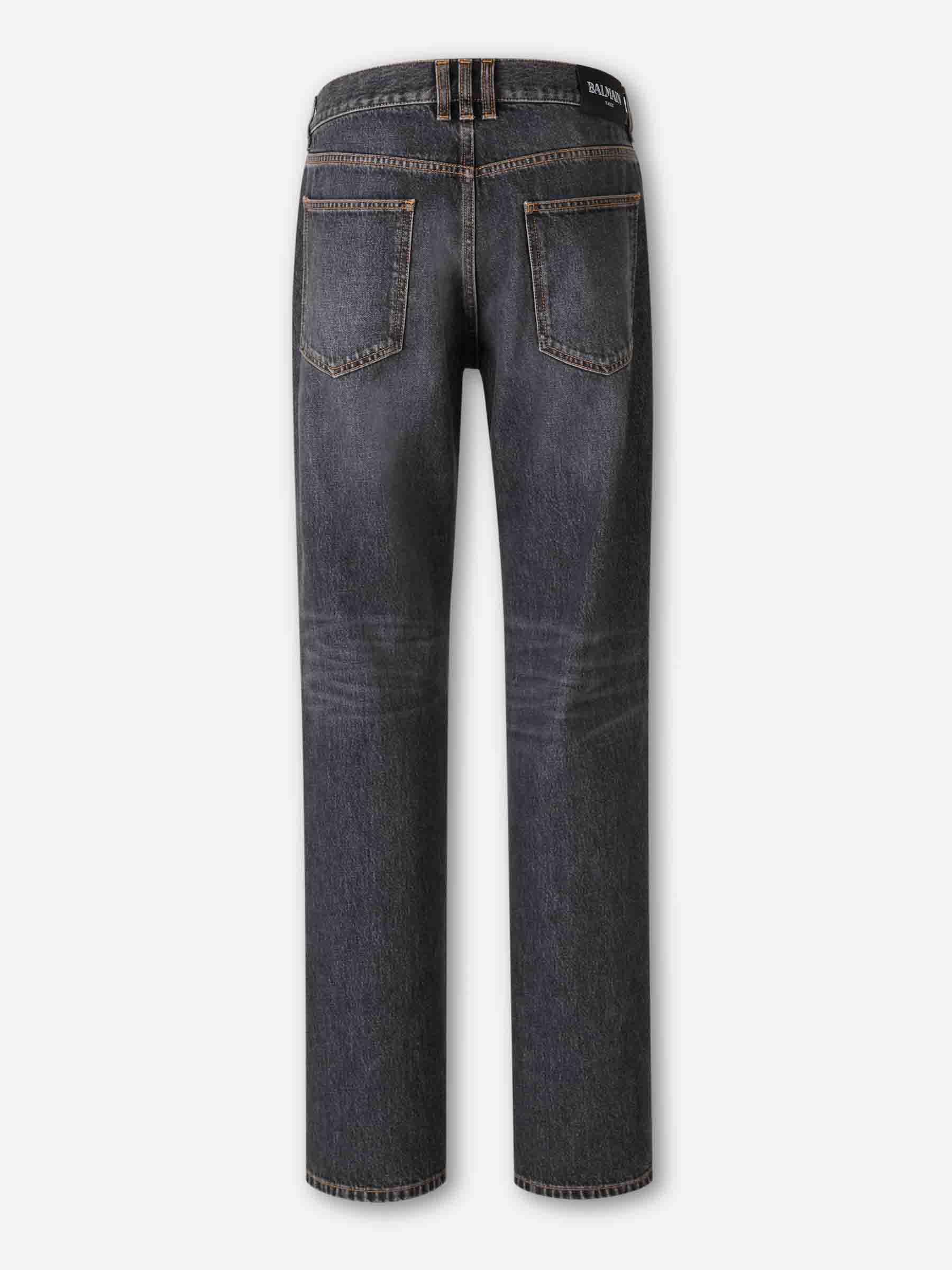 Balmain Hombre Barcelona Jeans Rectos Algodón color Gris Antracita sku 522-002869 01 - Foto 2