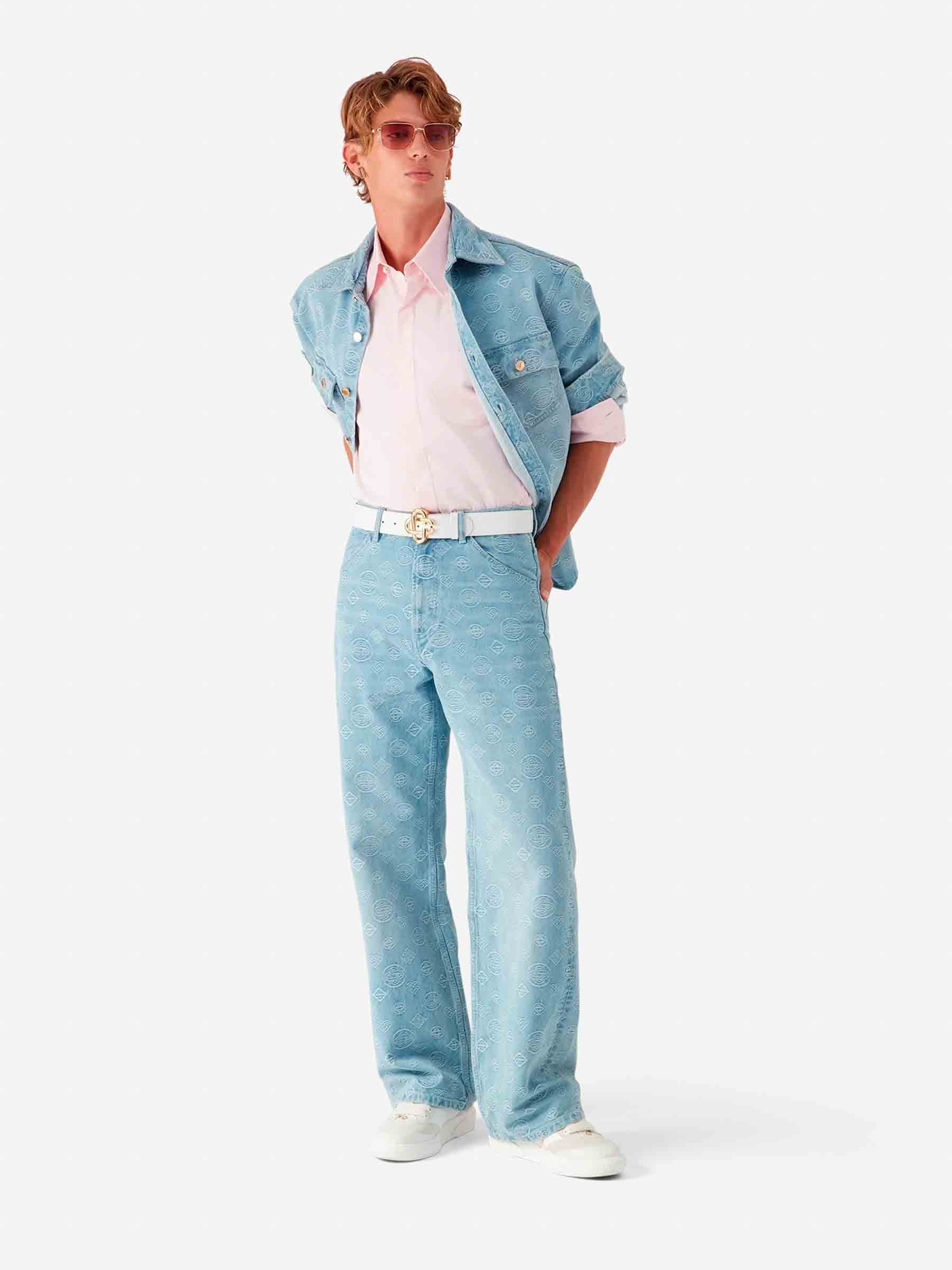 Casablanca Hombre Barcelona Jeans Rectos Monograma color Azul Denim Claro sku 522-002875 01 - Foto 2
