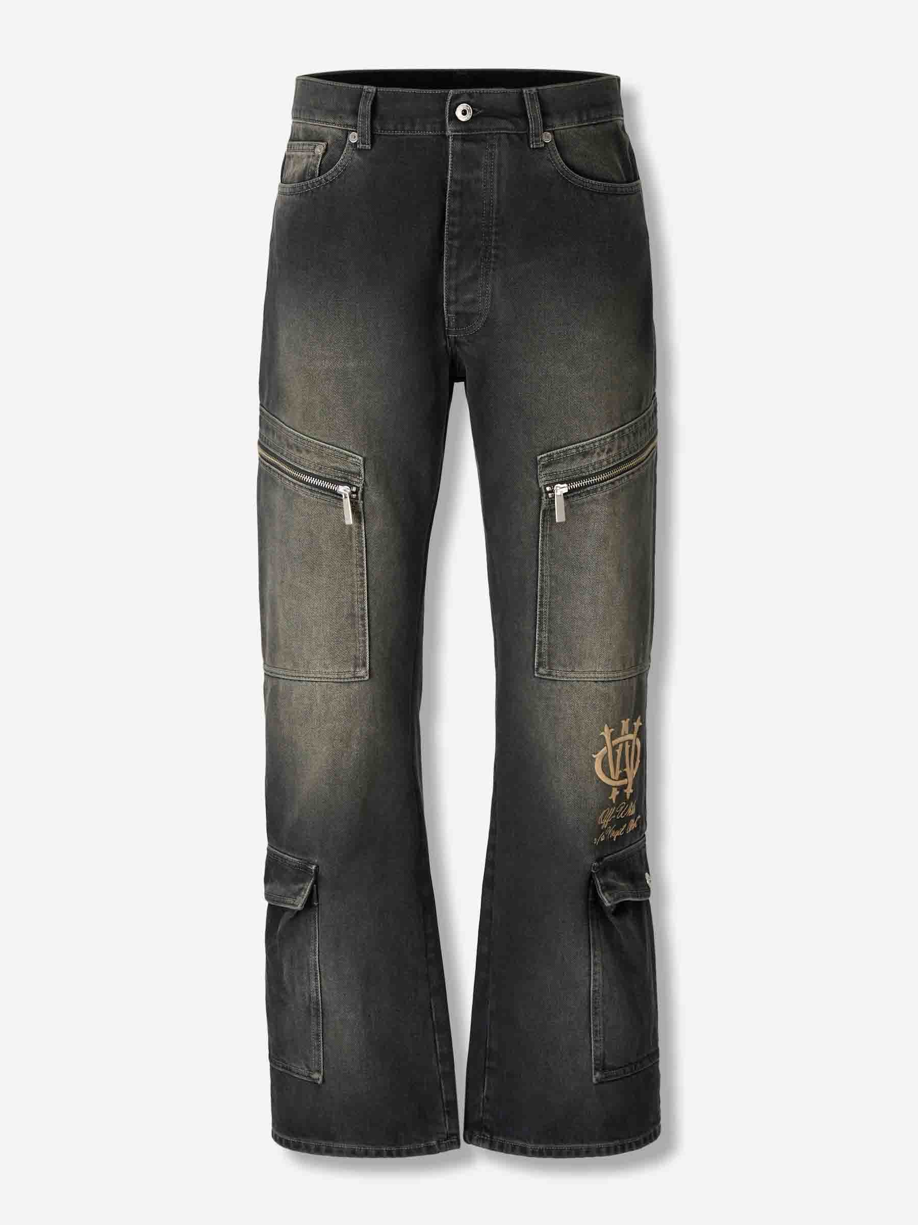 Off-White Hombre Barcelona Jeans Acampanados Logo color Gris Antracita sku 522-002880 01 - Foto 1