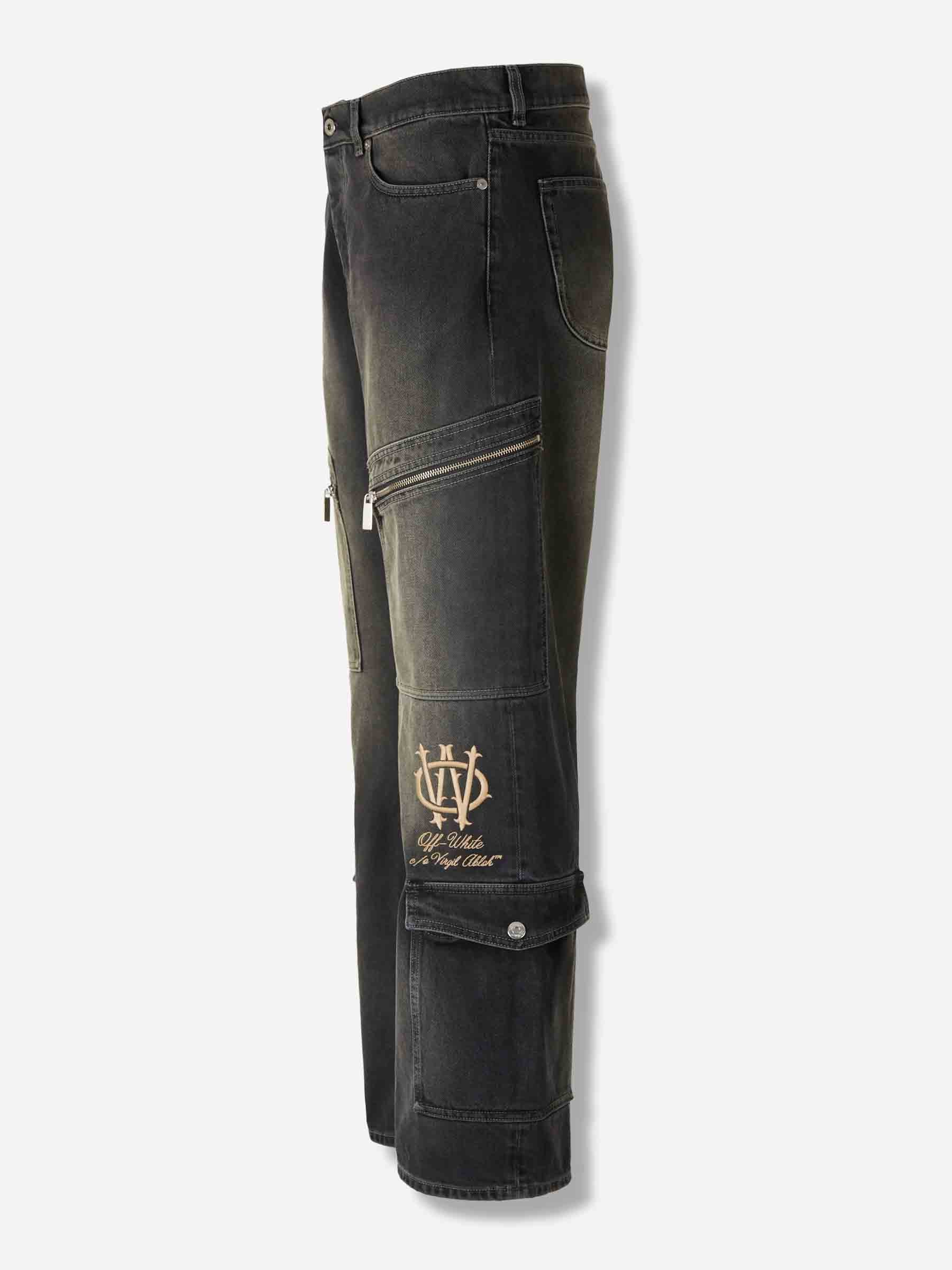 Off-White Hombre Barcelona Jeans Acampanados Logo color Gris Antracita sku 522-002880 01 - Foto 2