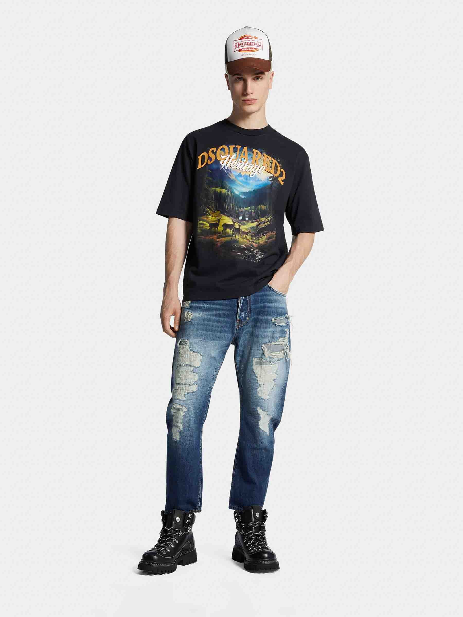 Dsquared2 Hombre Barcelona Jeans Bro Desgastado color Azul Denim sku 522-002914 01 - Foto 2