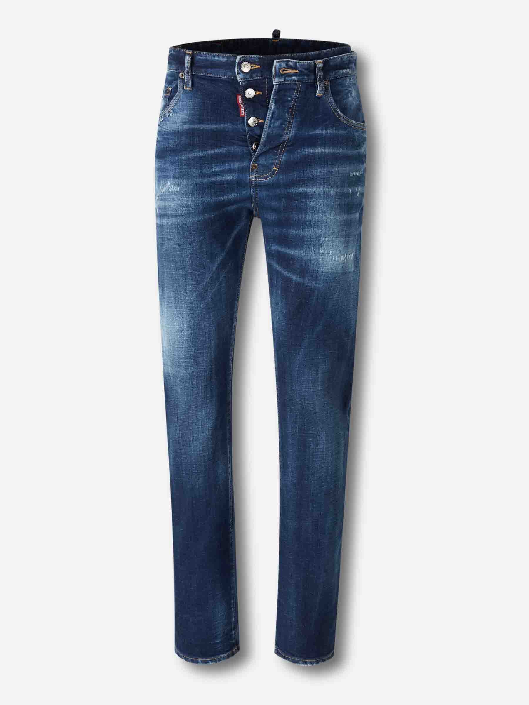 Dsquared2 Hombre Barcelona Jeans Doble Cintura color Azul Denim Oscuro sku 522-002918 01 - Foto 1