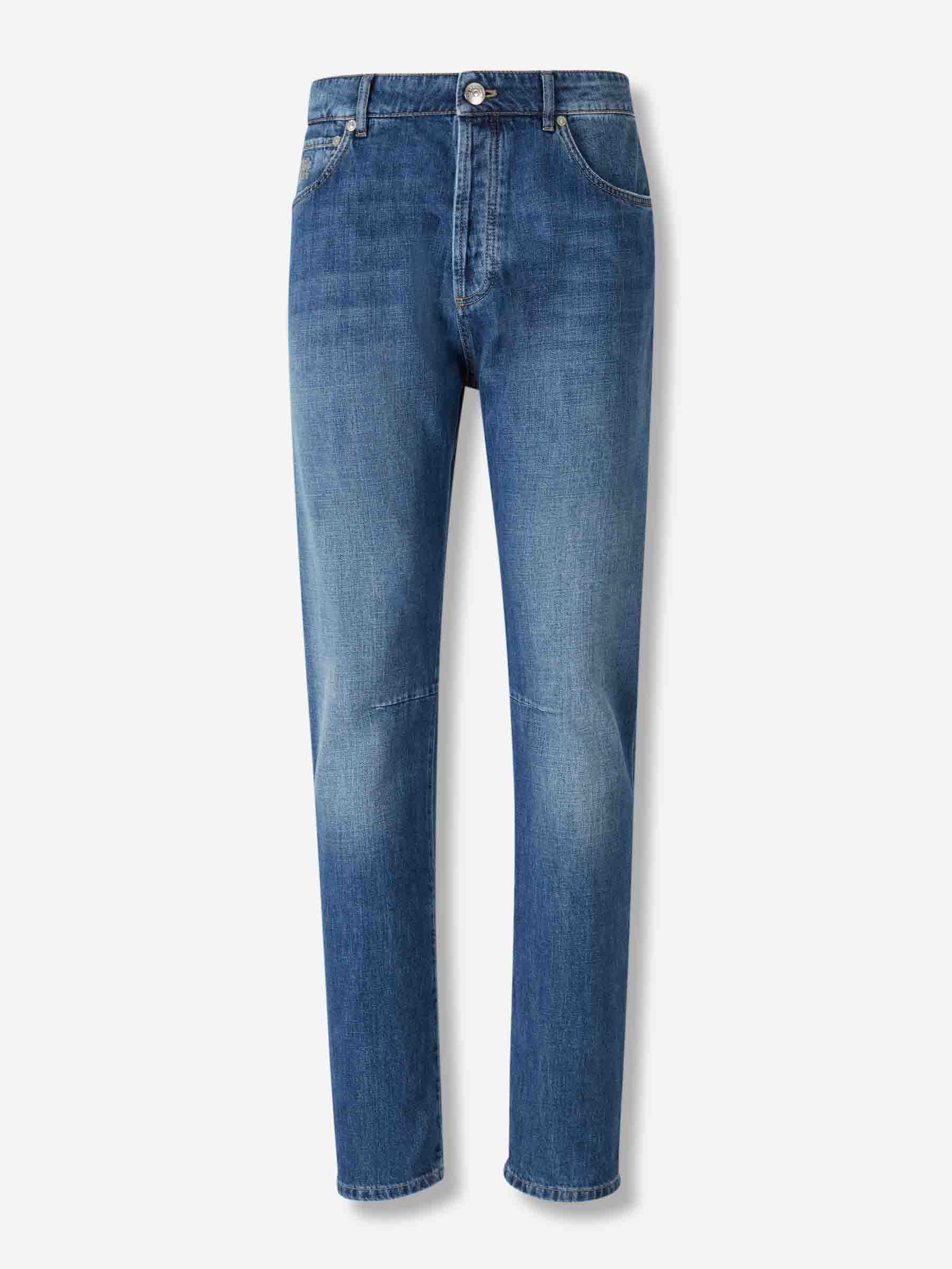 Brunello Cucinelli Hombre Barcelona Jeans Rectos Leisure color Azul Denim sku 522-002944 01 - Foto 1