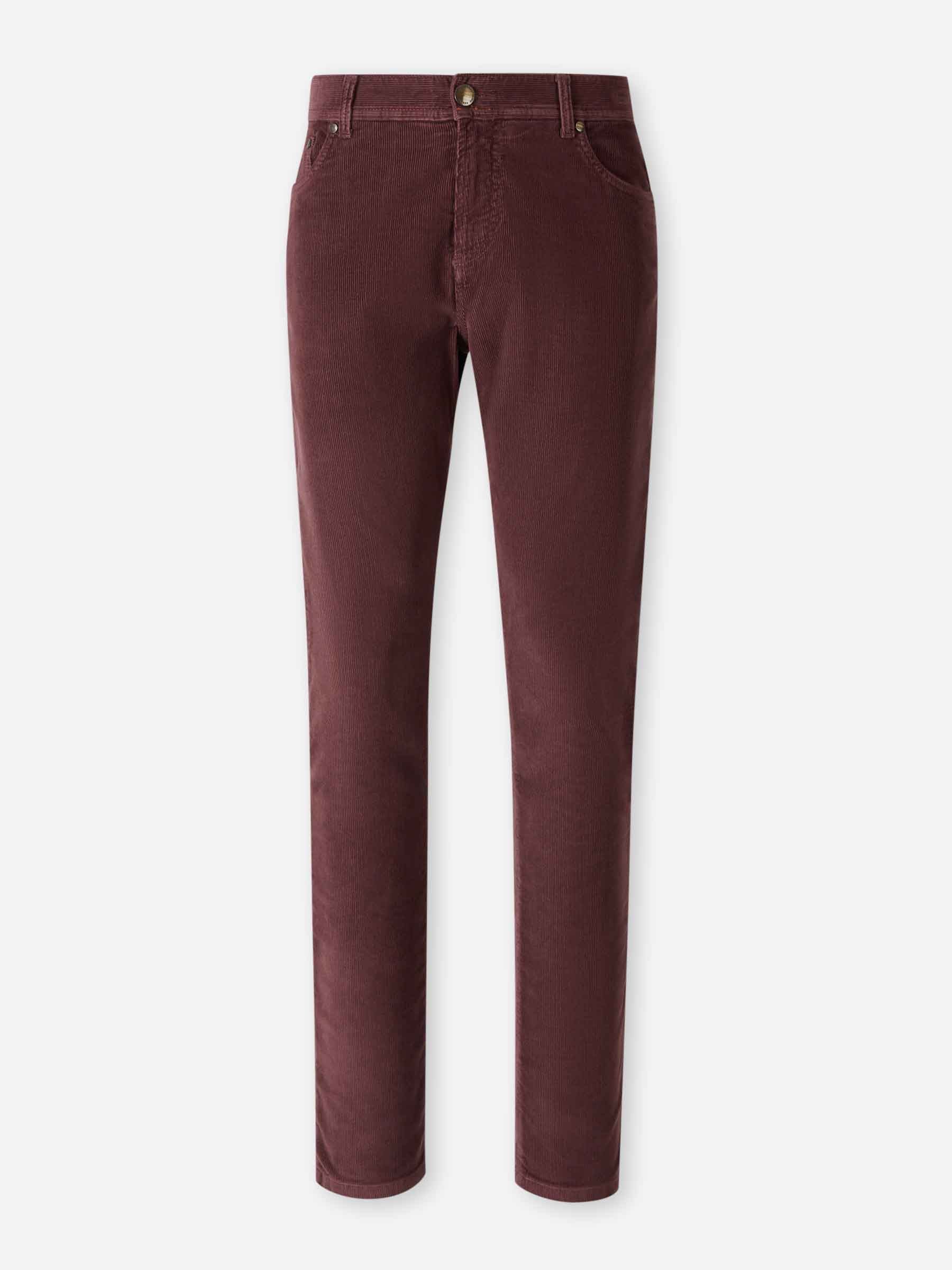 Richard J. Brown Hombre Barcelona Pantalones Pana Algodón color Burdeos sku 522-002947 04 - Foto 1
