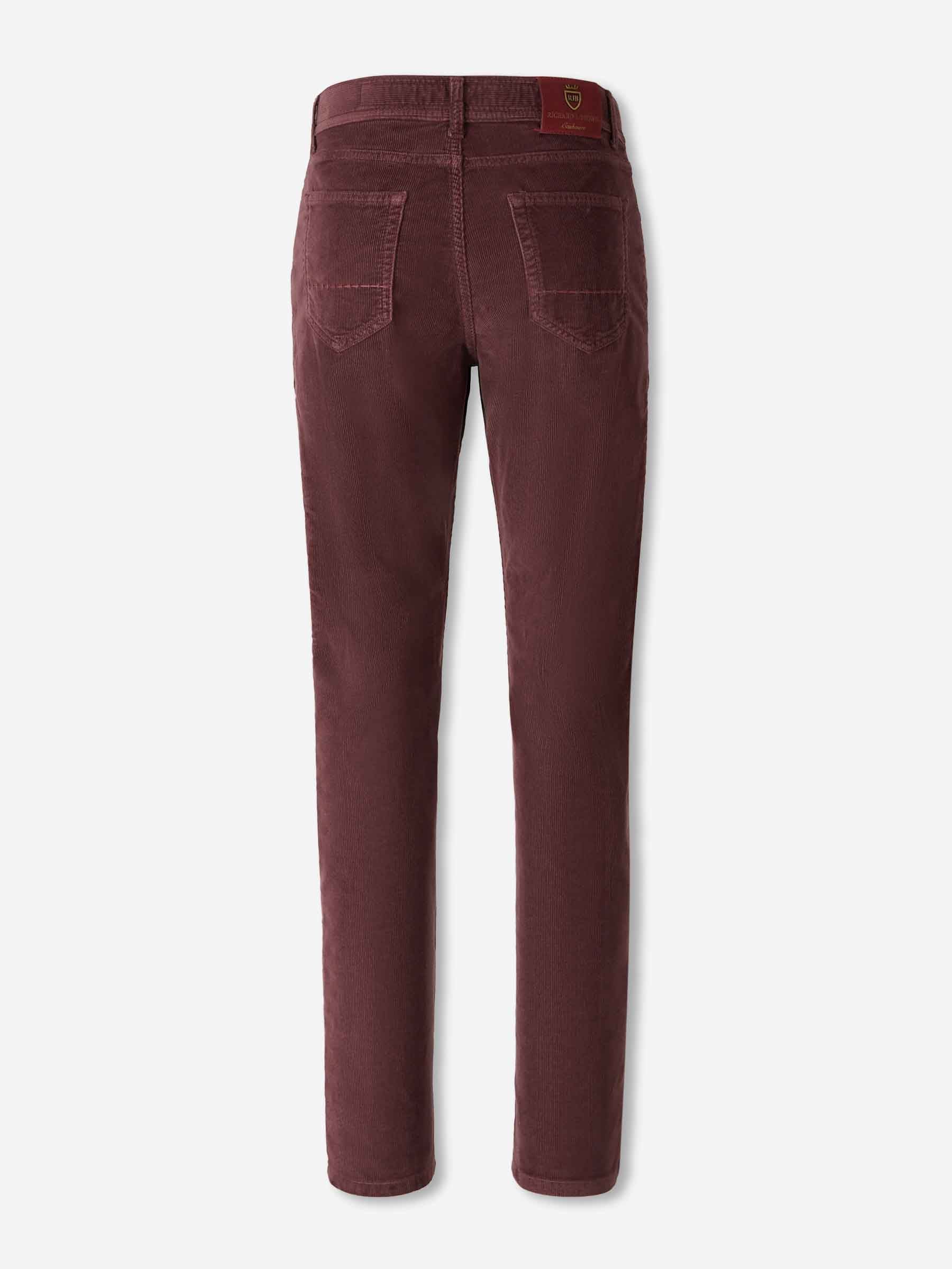 Richard J. Brown Hombre Barcelona Pantalones Pana Algodón color Burdeos sku 522-002947 04 - Foto 2