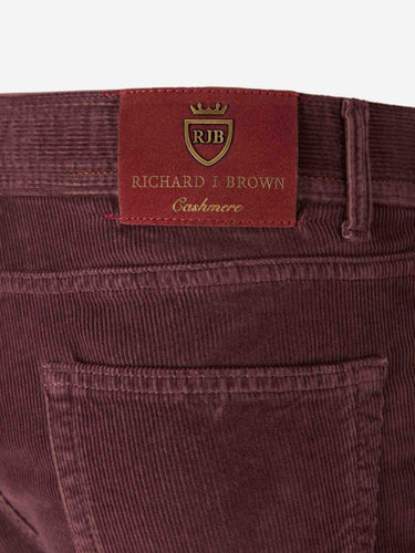 Richard J. Brown Hombre Barcelona Pantalones Pana Algodón color Burdeos sku 522-002947 04 - Foto 3