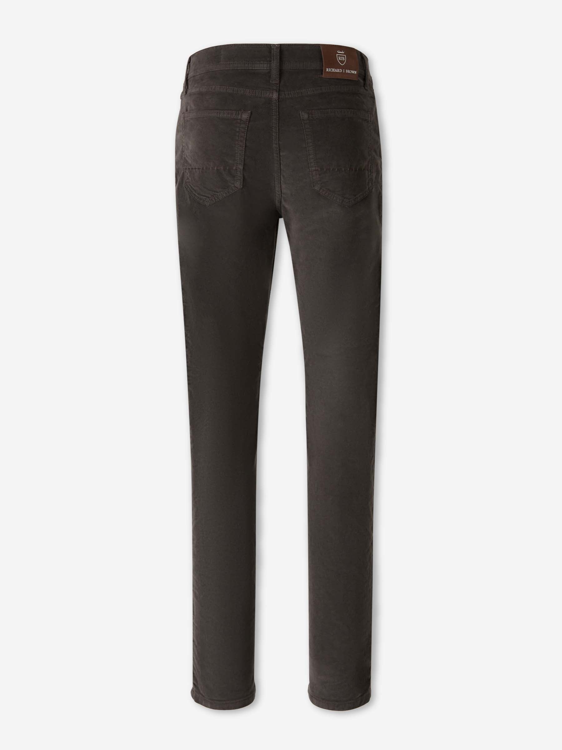 Richard J. Brown Hombre Barcelona Pantalones Slim Terciopelo color Marrón Oscuro sku 522-002948 01 - Foto 2